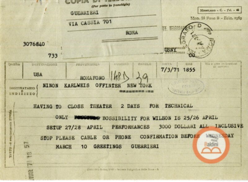 Premio Roma '71 - corrispondenza con Ninon Tallon Karlweis