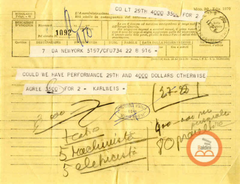 Premio Roma '71 - corrispondenza con Ninon Tallon Karlweis