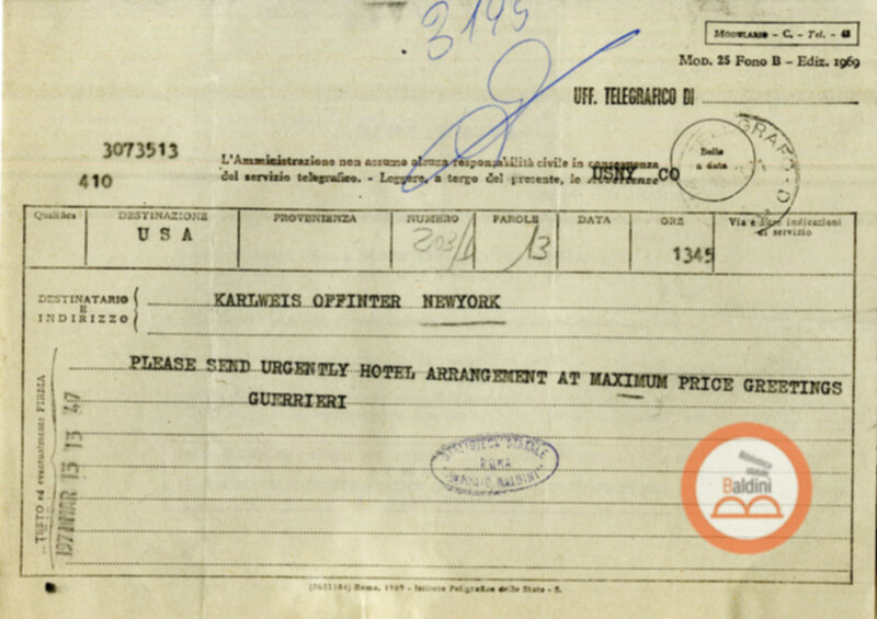 Premio Roma '71 - corrispondenza con Ninon Tallon Karlweis