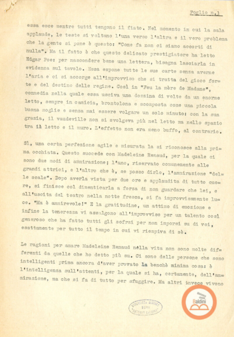 Compagnia Renaud Barrault - presentazioni degli artisti
