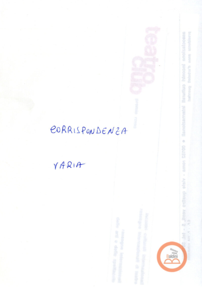 Corrispondenza con Renaud e Barrault