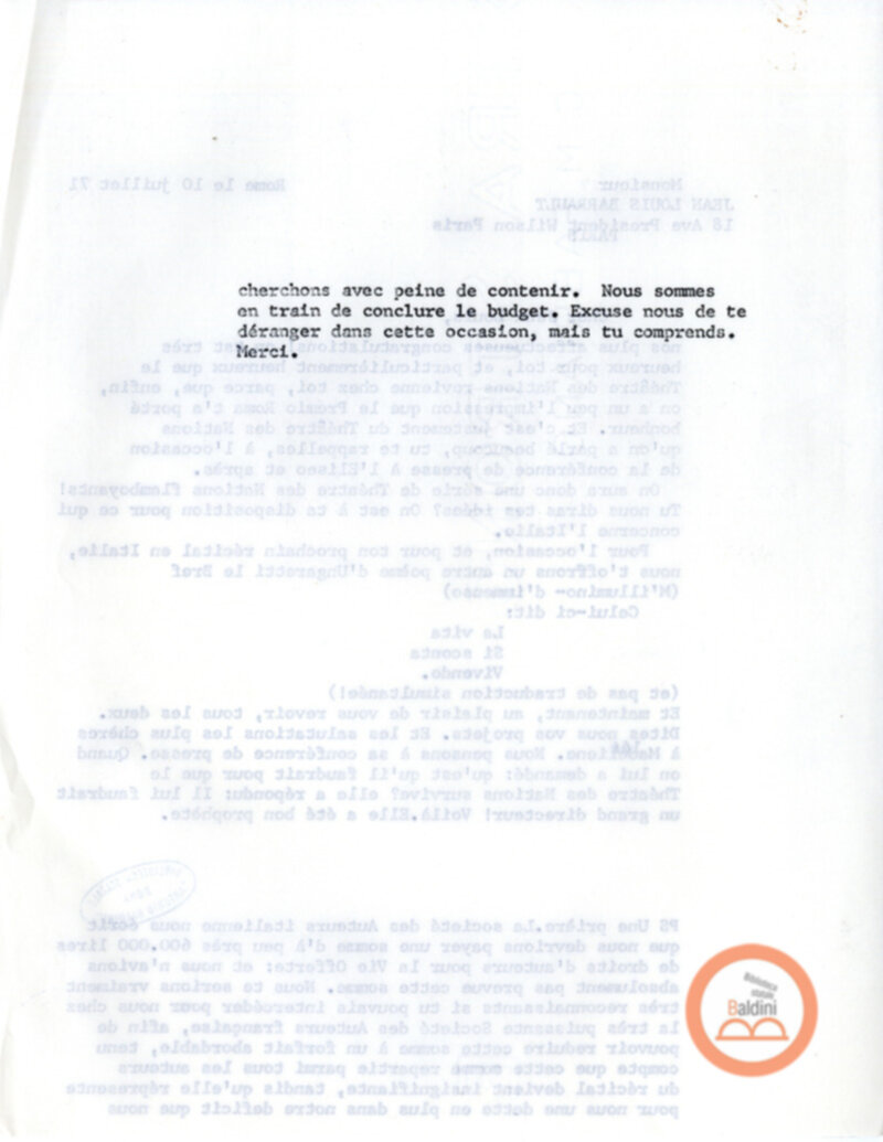 "La vie offerte - riproduzioni programma