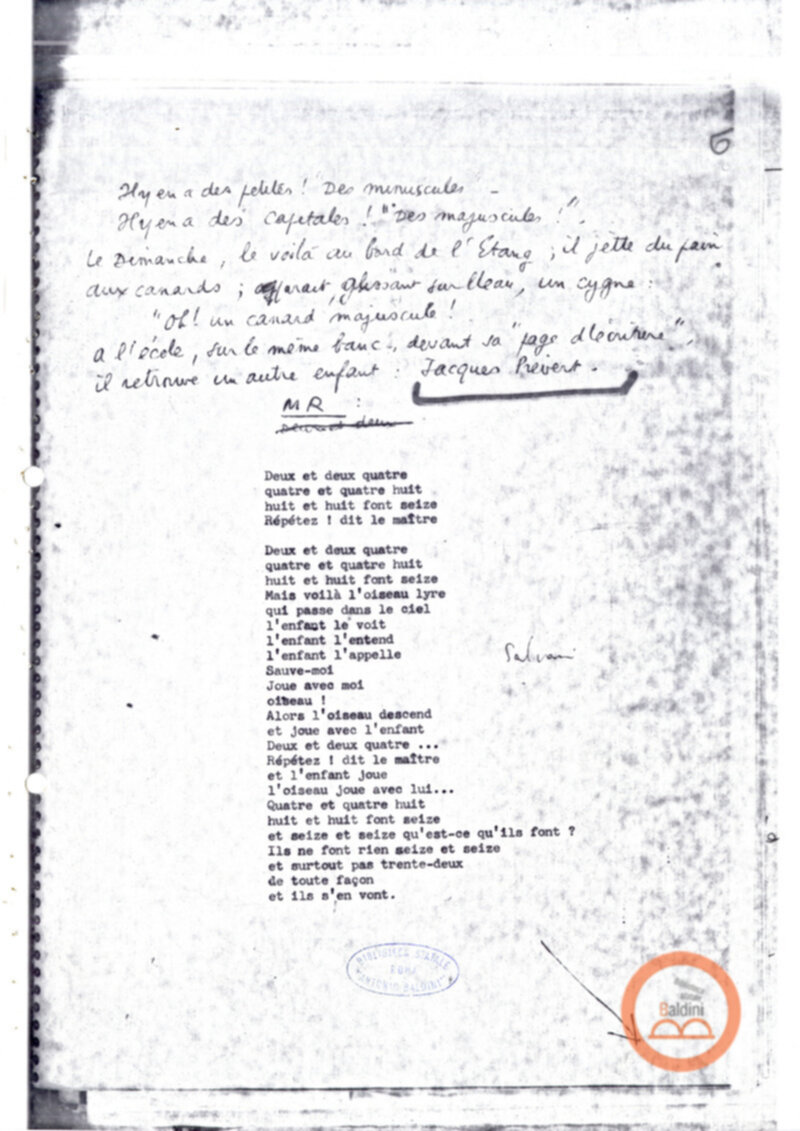 "La vie offerte - riproduzioni programma