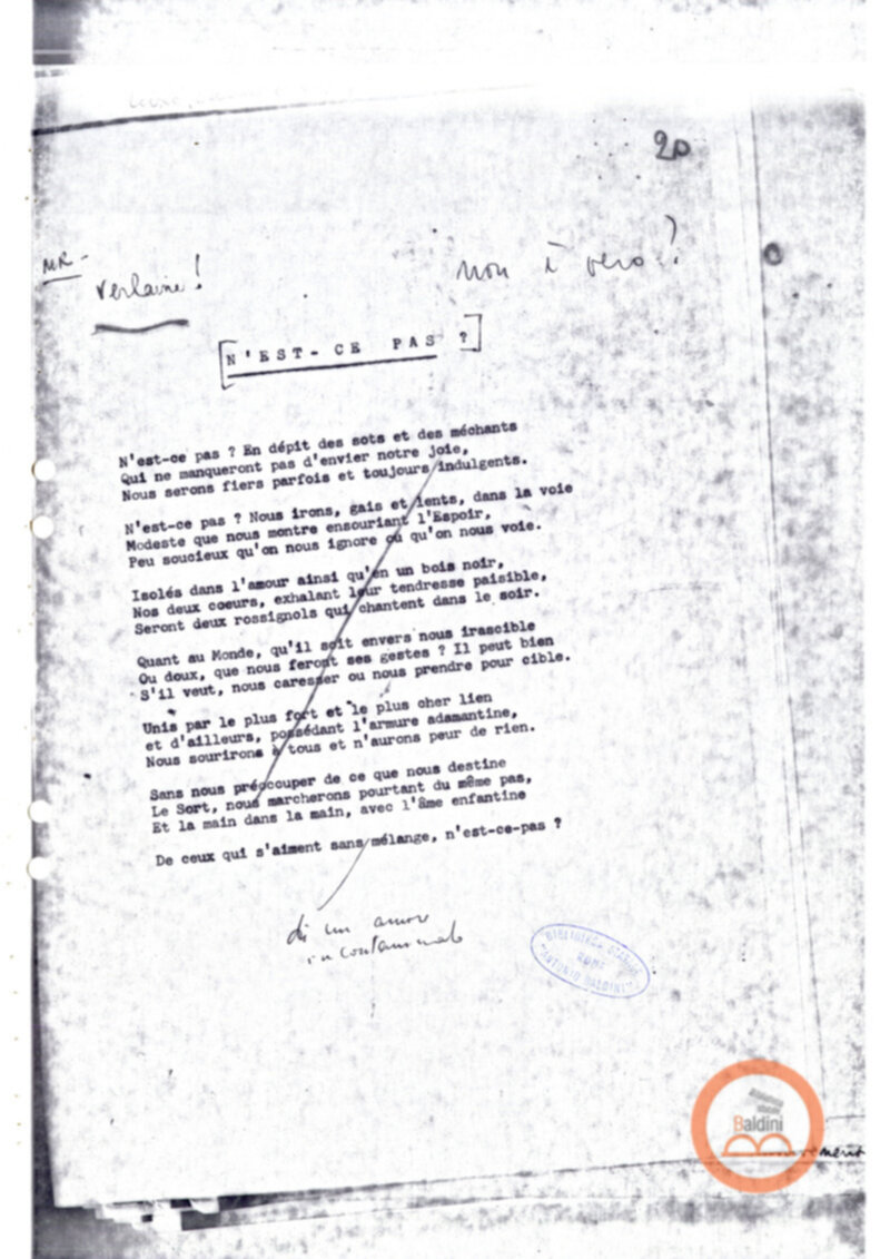 "La vie offerte - riproduzioni programma