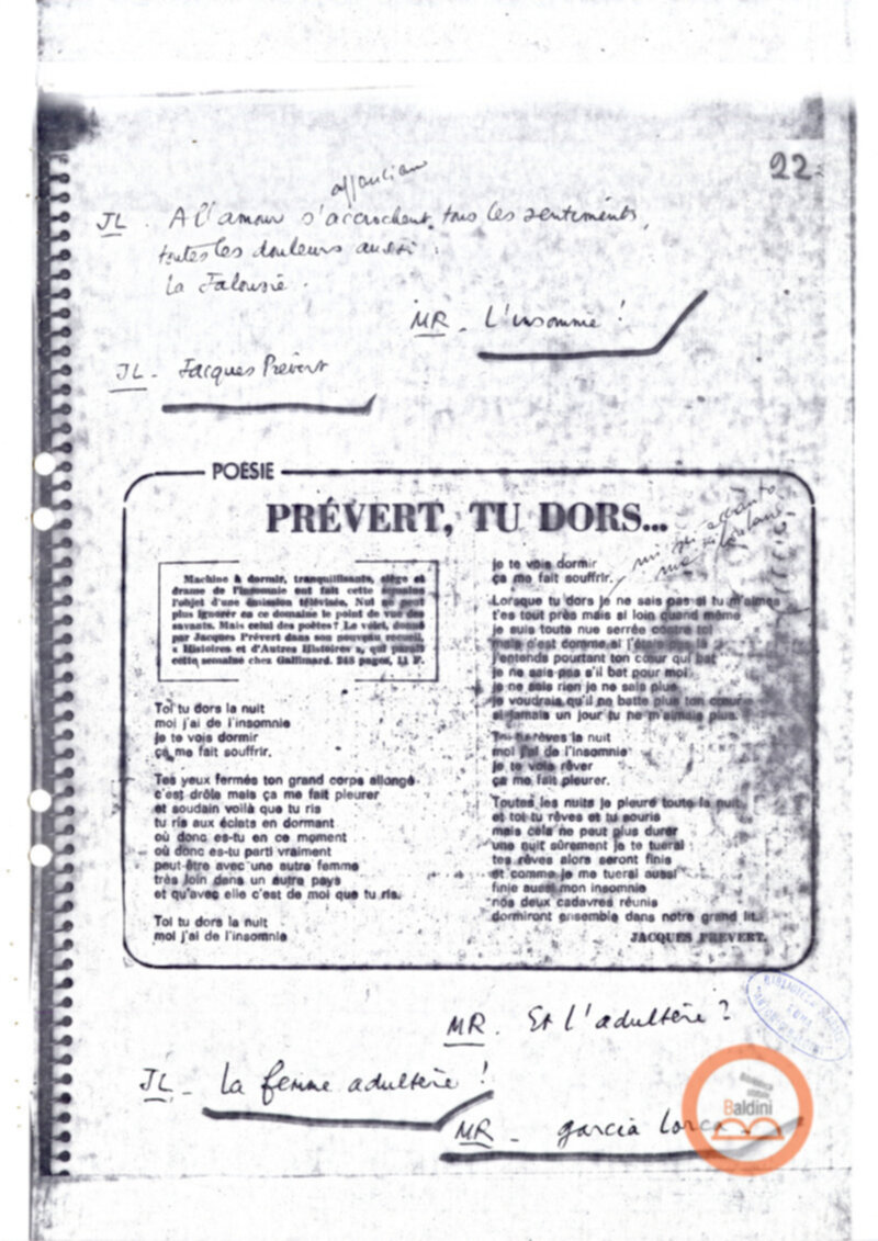 "La vie offerte - riproduzioni programma