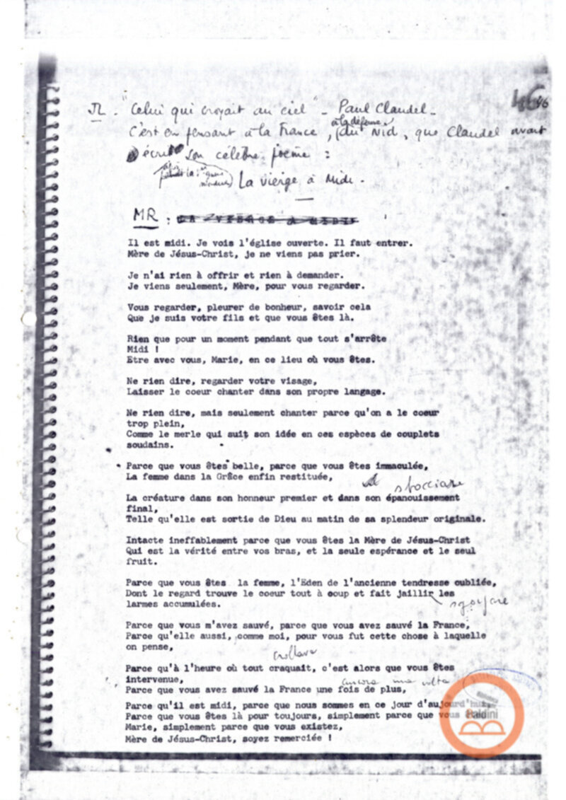 "La vie offerte - riproduzioni programma