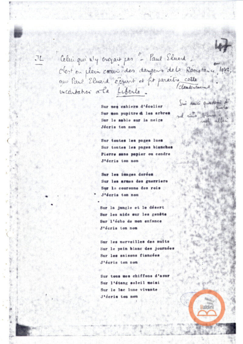 "La vie offerte - riproduzioni programma