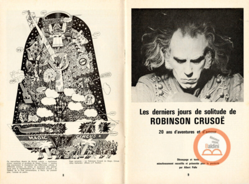 Gli ultimi giorni di solitudine di Robinson Crusoe del Grand Magic Circus - programma