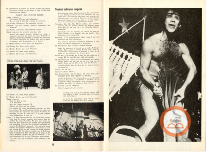 Gli ultimi giorni di solitudine di Robinson Crusoe del Grand Magic Circus - programma