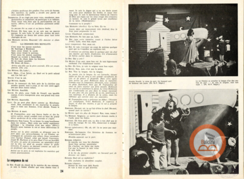 Gli ultimi giorni di solitudine di Robinson Crusoe del Grand Magic Circus - programma