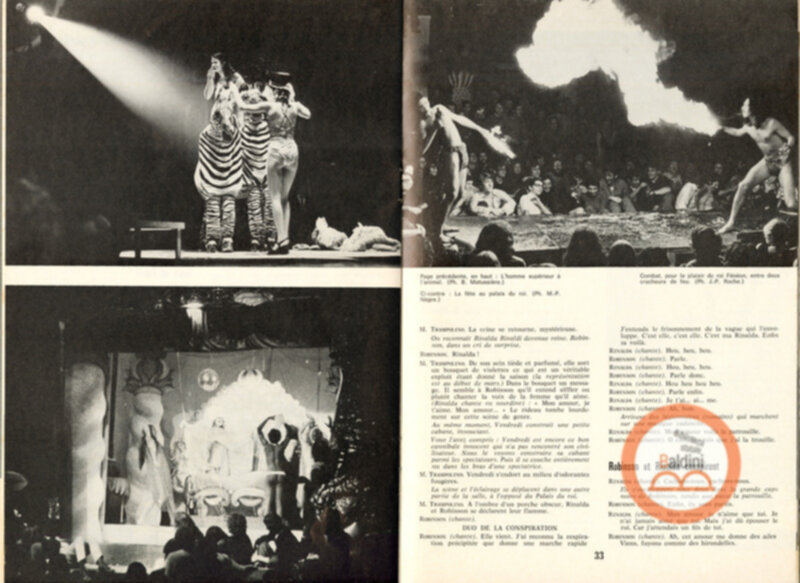 Gli ultimi giorni di solitudine di Robinson Crusoe del Grand Magic Circus - programma