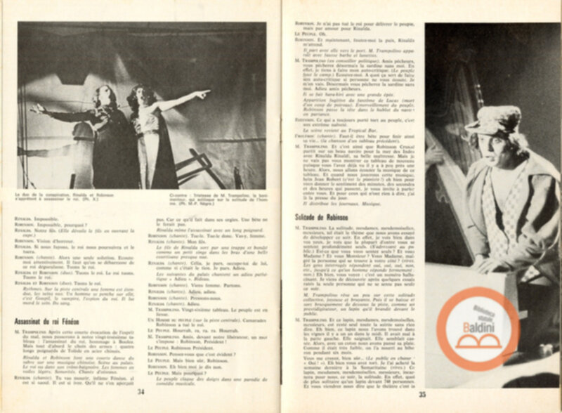 Gli ultimi giorni di solitudine di Robinson Crusoe del Grand Magic Circus - programma