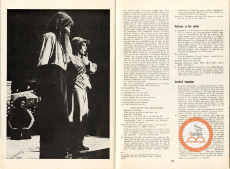 Gli ultimi giorni di solitudine di Robinson Crusoe del Grand Magic Circus - programma