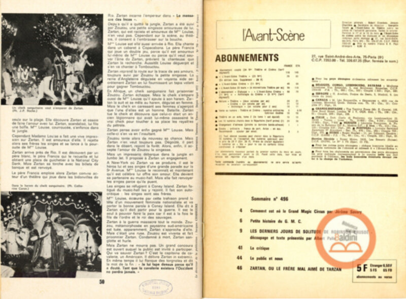 Gli ultimi giorni di solitudine di Robinson Crusoe del Grand Magic Circus - programma