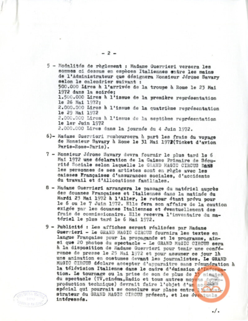 Gli ultimi giorni di solitudine di Robinson Crusoe - corrispondenza e stipule contrattuali