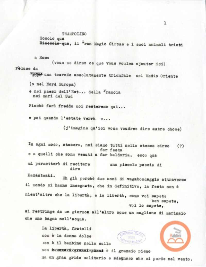 Grand Magic Circus - scaletta spettacolo