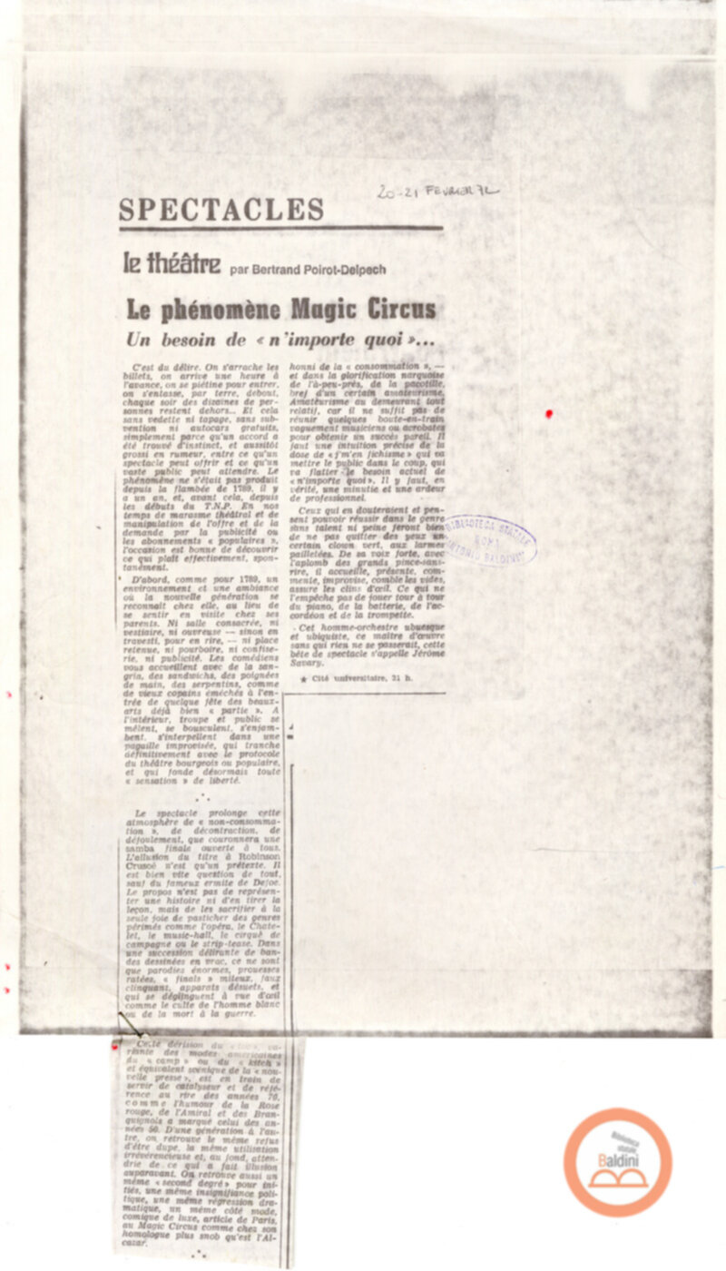 Gli ultimi giorni di solitudine di Robinson Crusoe - rassegna stampa
