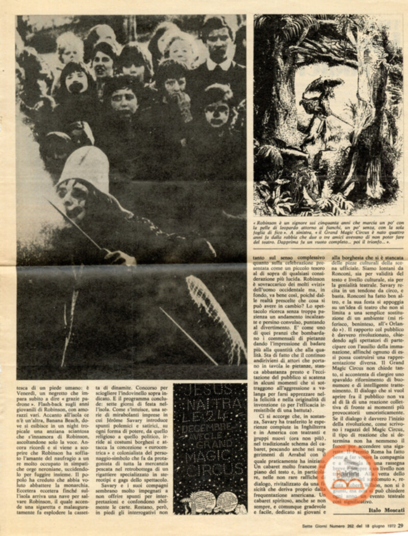 Gli ultimi giorni di solitudine di Robinson Crusoe - rassegna stampa