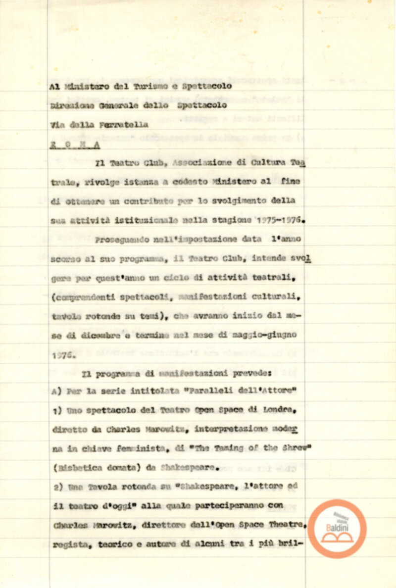 Giornate internazionali dello spettacolo - corrispondenza