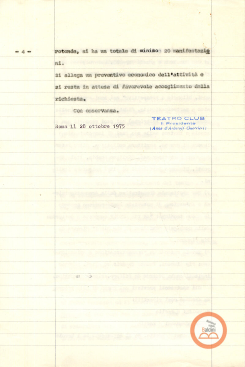 Giornate internazionali dello spettacolo - corrispondenza