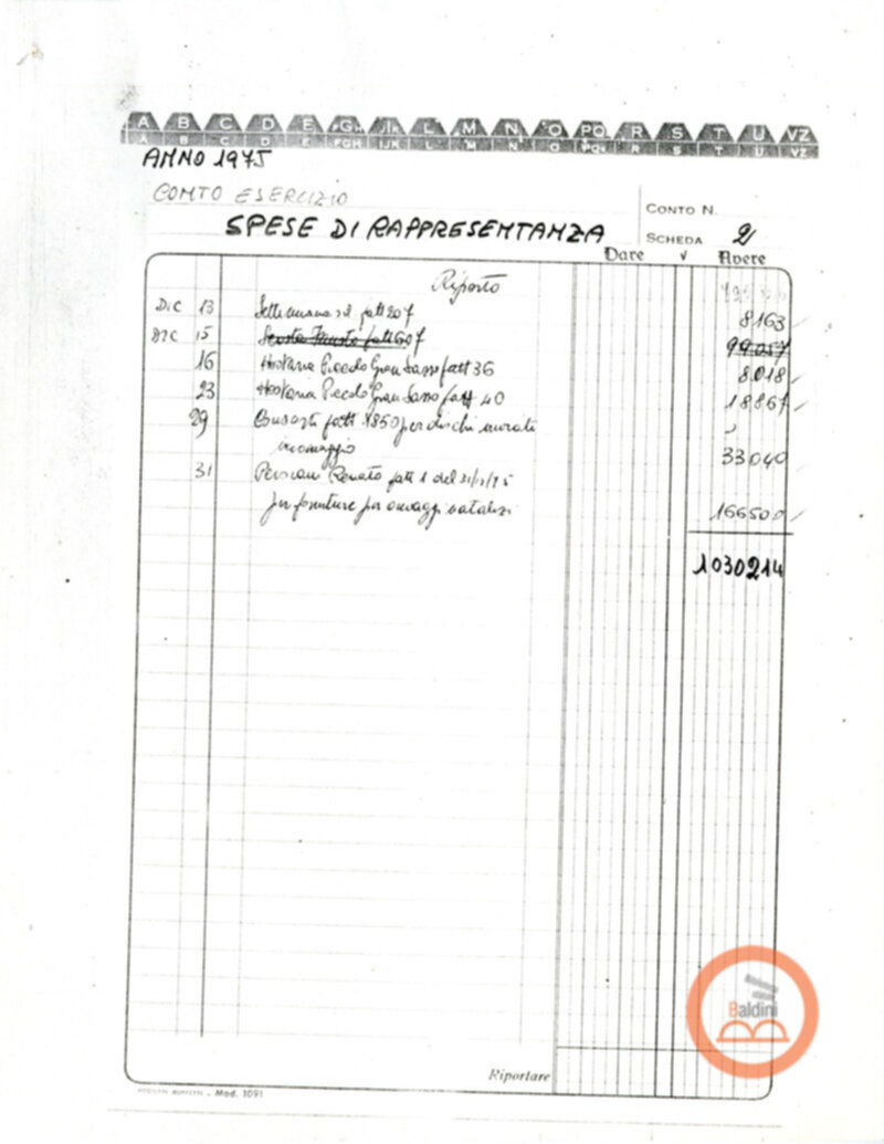 Teatro Club 1975 - spese sostenute