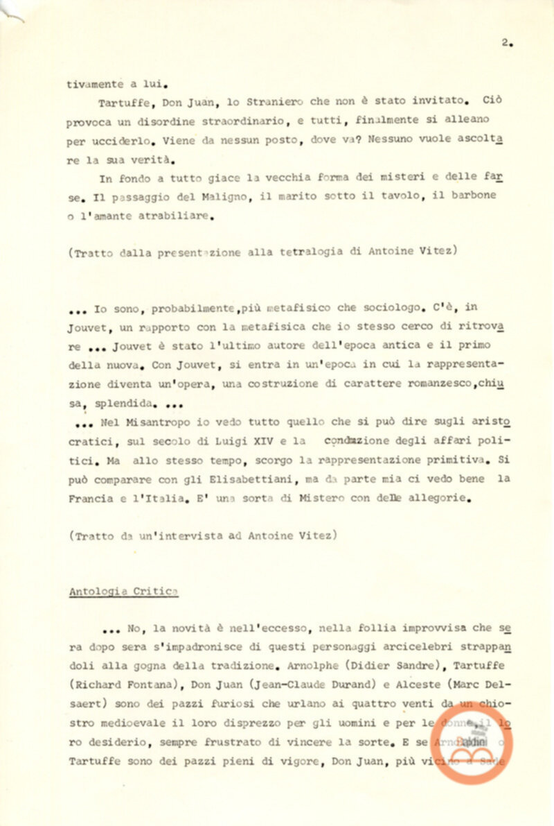 Moliere - dossier stampa