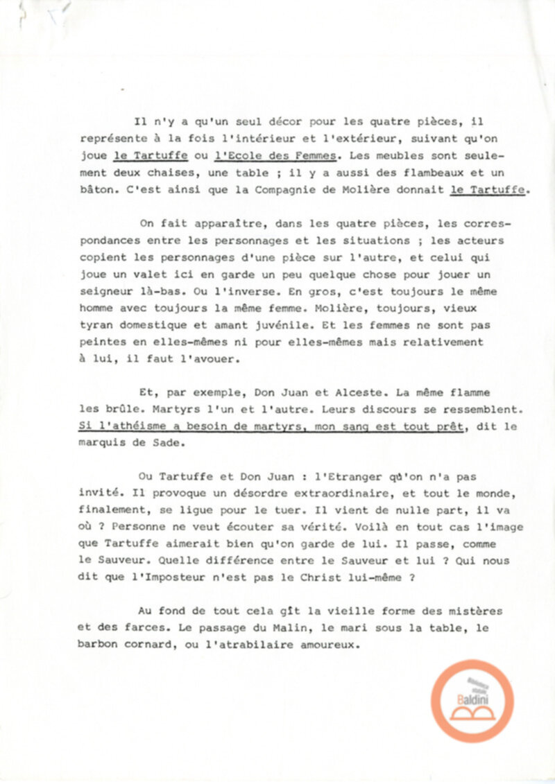 La tetralogia di Molier