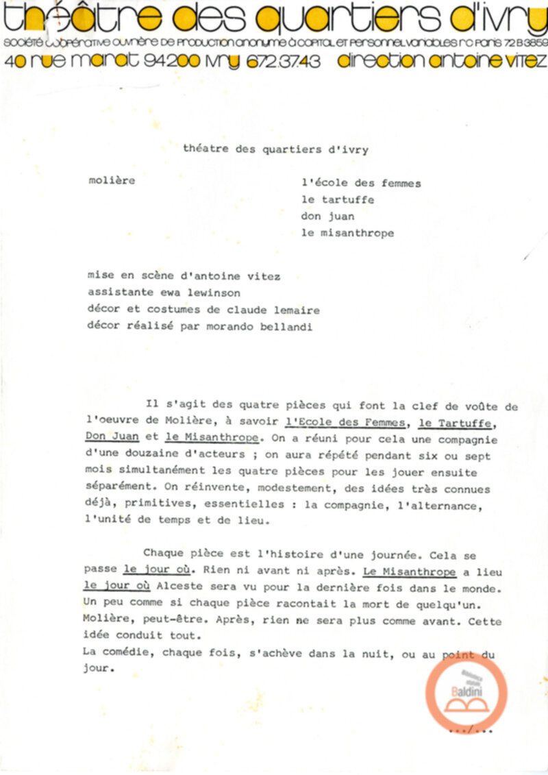 La tetralogia di Molier