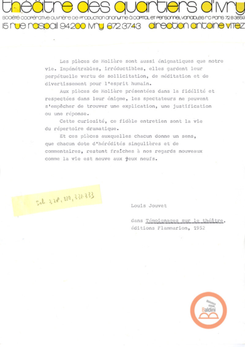 La tetralogia di Molier