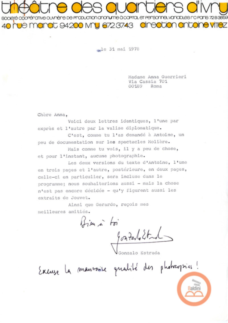 La tetralogia di Molier - corrispondenza