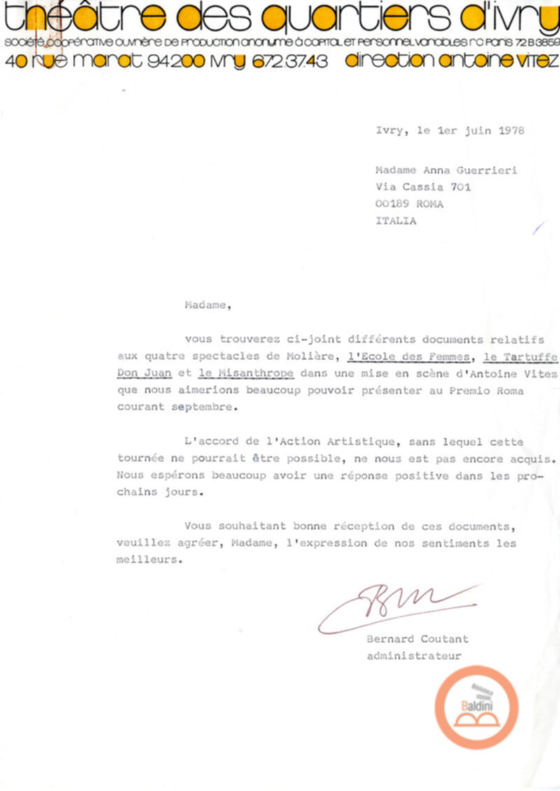 La tetralogia di Molier - corrispondenza