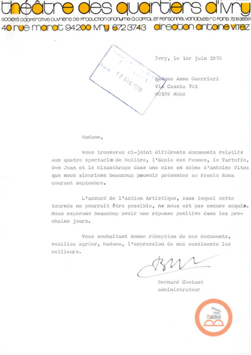 La tetralogia di Molier - corrispondenza