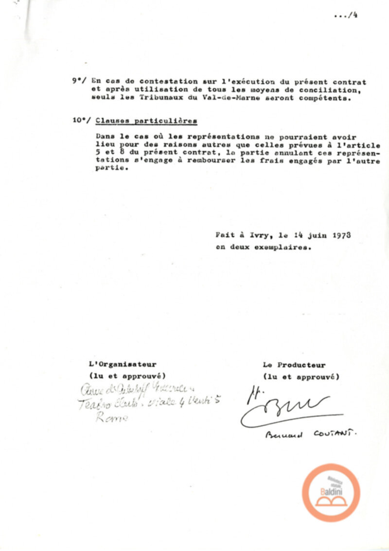 La tetralogia di Molier - corrispondenza