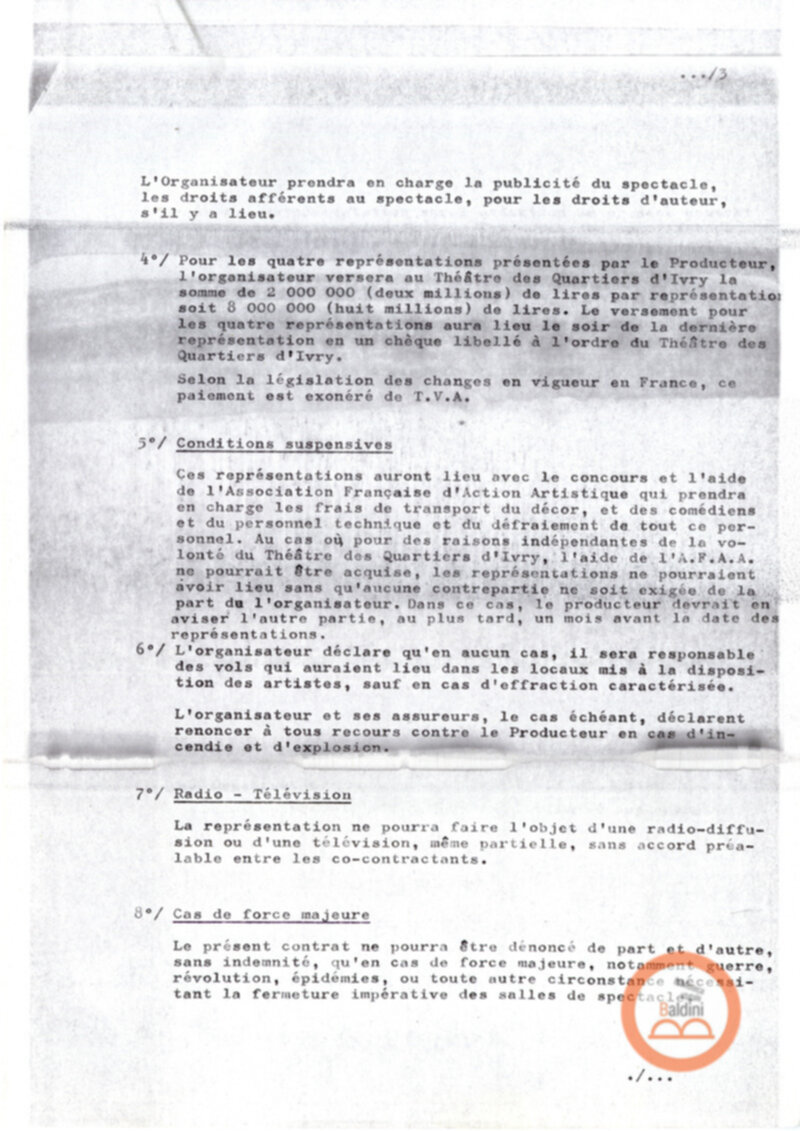 La tetralogia di Molier - corrispondenza