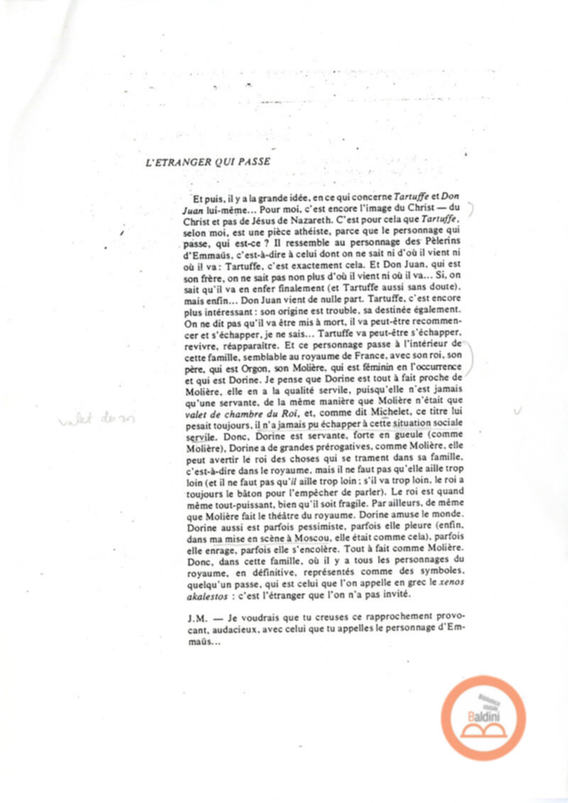 Entretien avec Antoine Vitez - testo