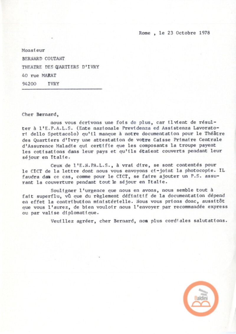 La tetralogia di Molier - corrispondenza