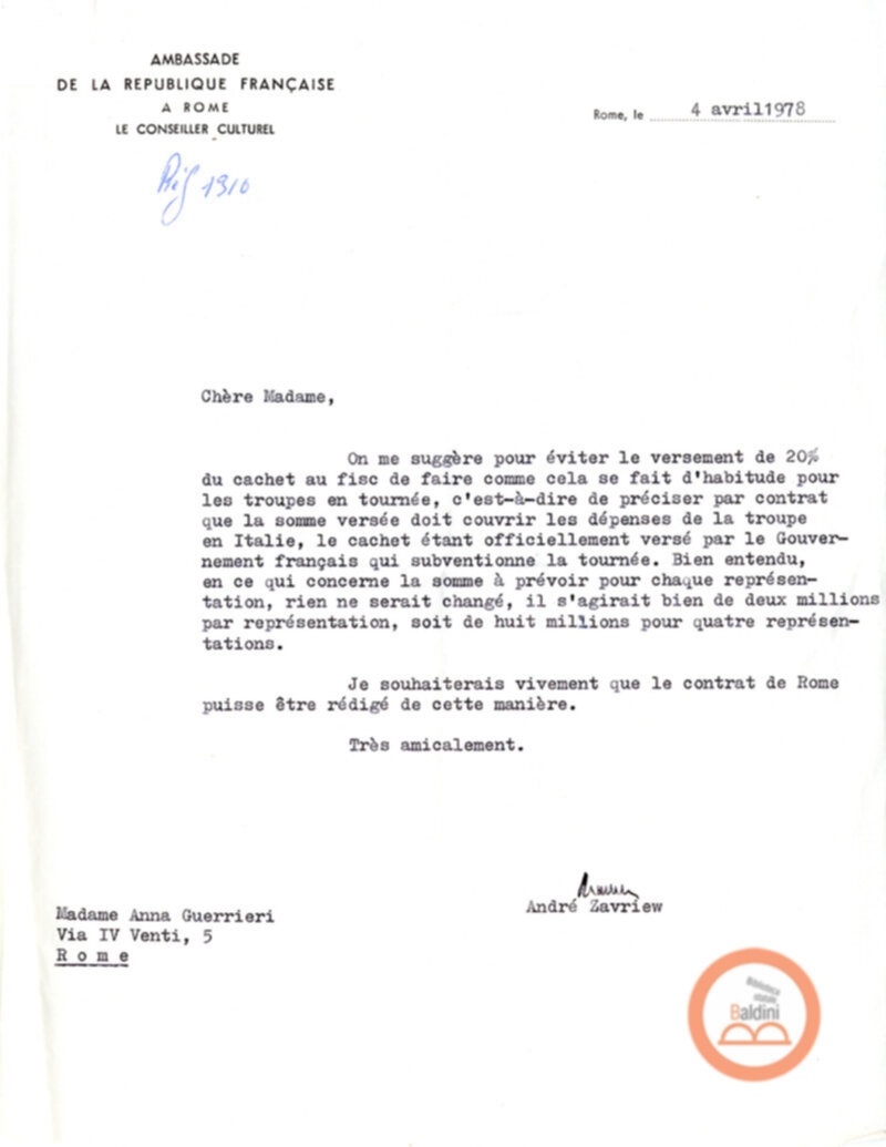 La tetralogia di Molier - corrispondenza