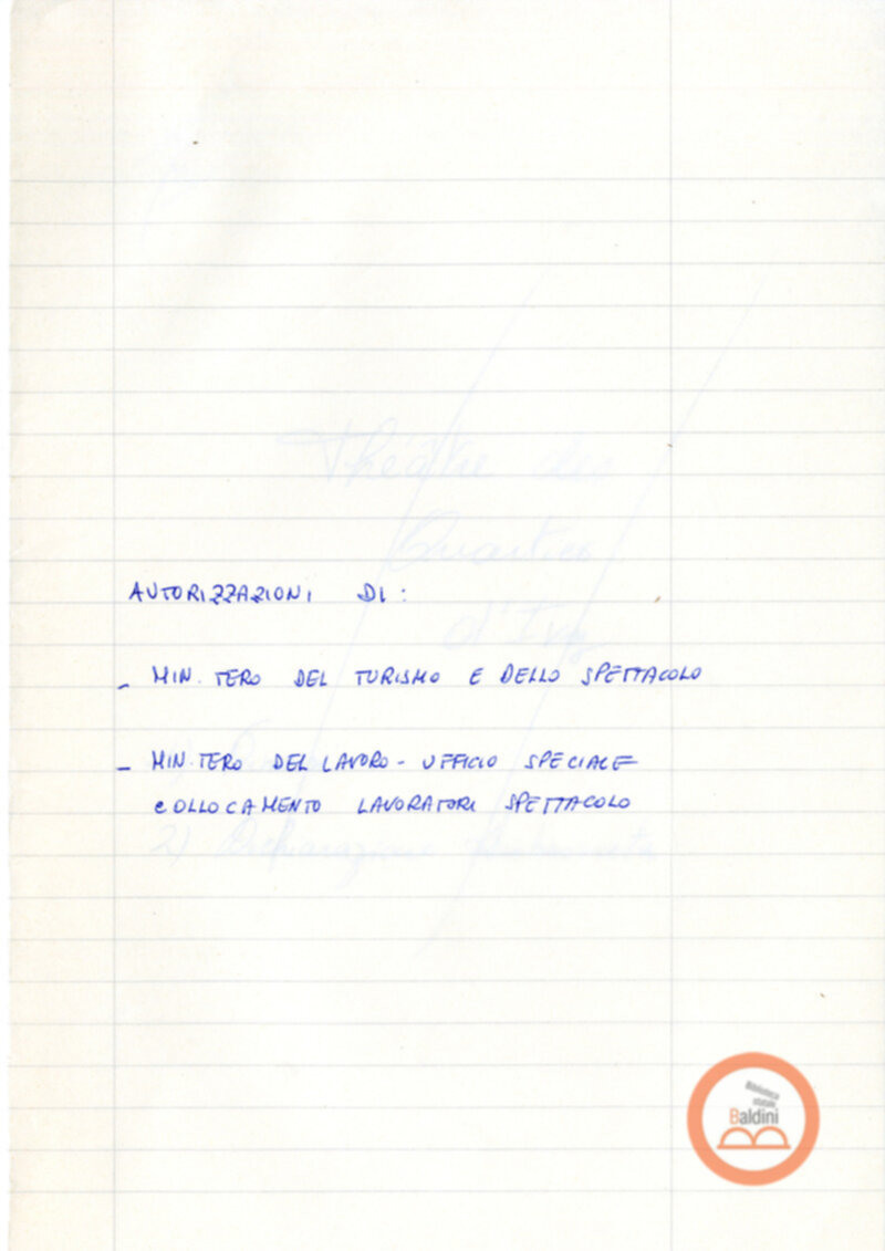 La tetralogia di Molier - autorizzazini relative allo spttacolo