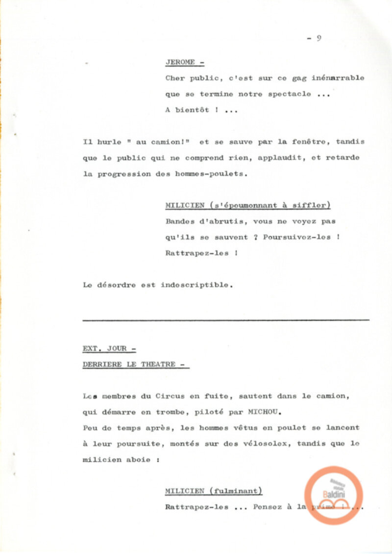 Un film d'aventure d'amor - copione