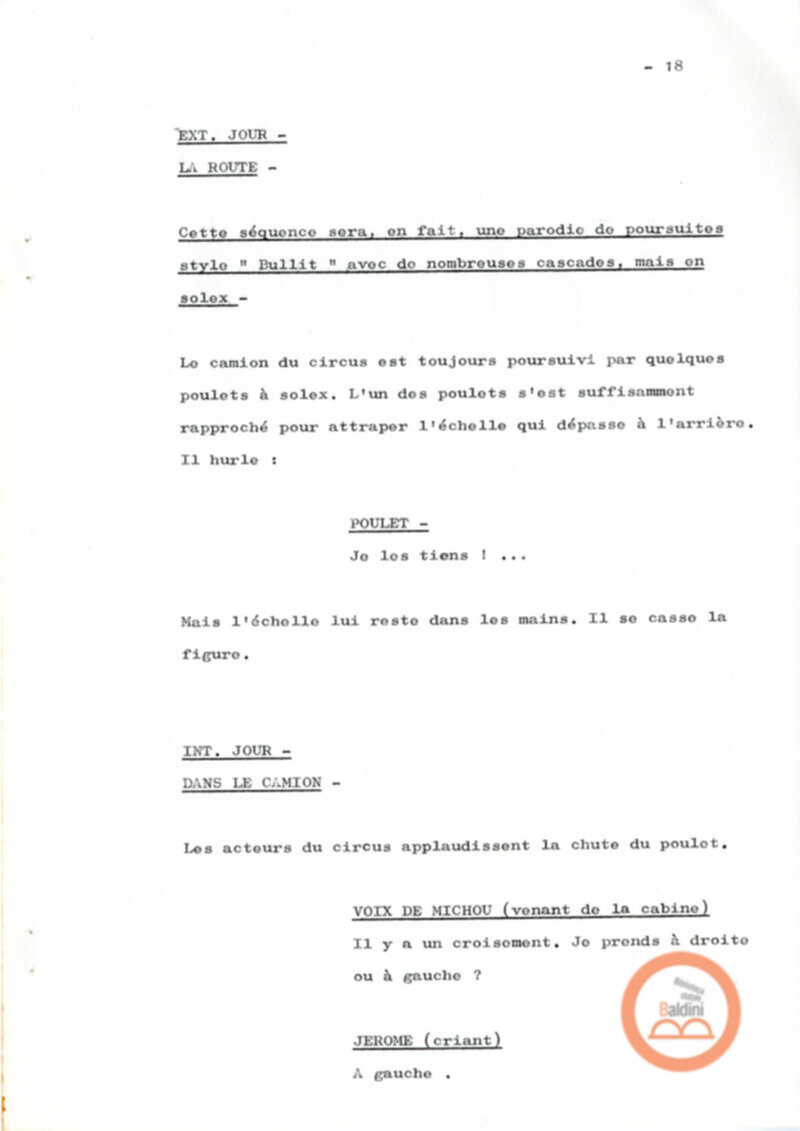 Un film d'aventure d'amor - copione