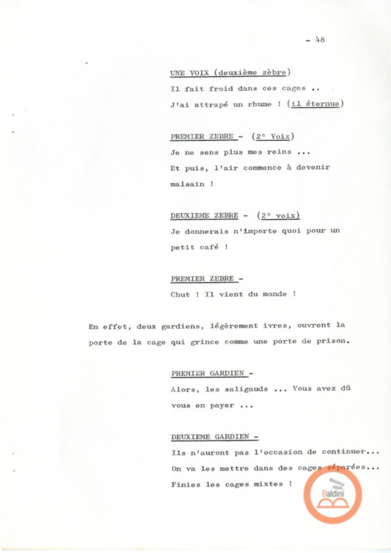 Un film d'aventure d'amor - copione