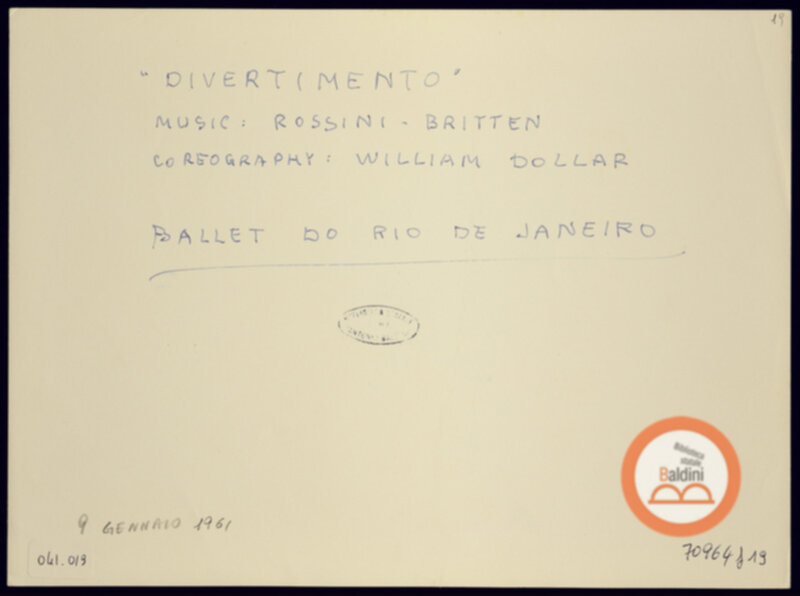 Immagine di O garatuja. O ballet do Rio De Janeiro, verso