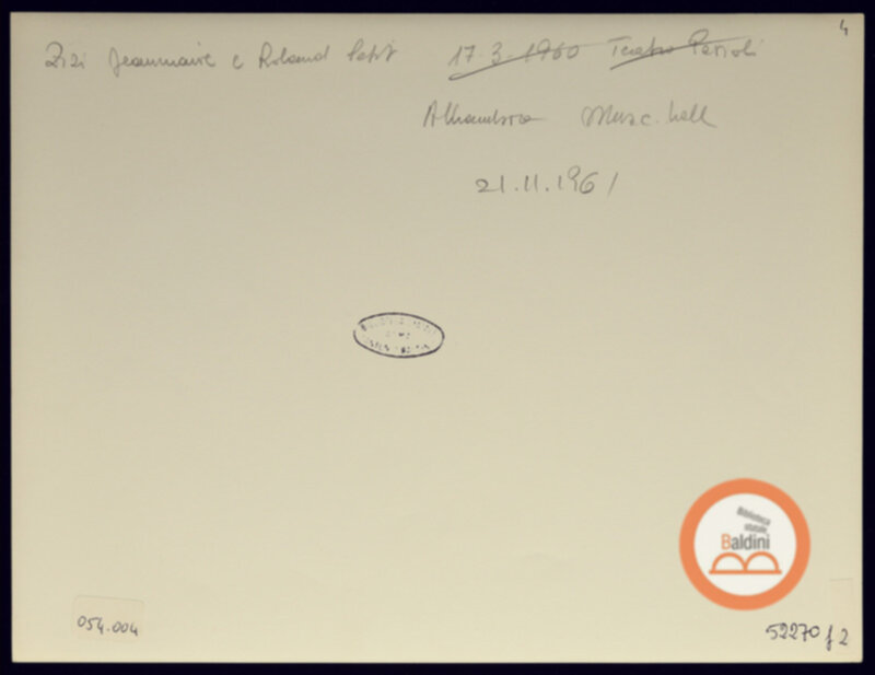 Immagine di Bozzetto di Yves Saint-Laurent per i costumi di Alhambra-Music-hall, verso