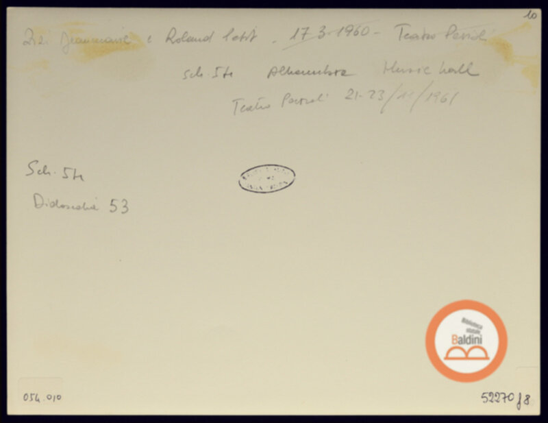 Immagine di Bozzetto di Yves Saint-Laurent per i costumi di Alhambra-Music-hall, verso