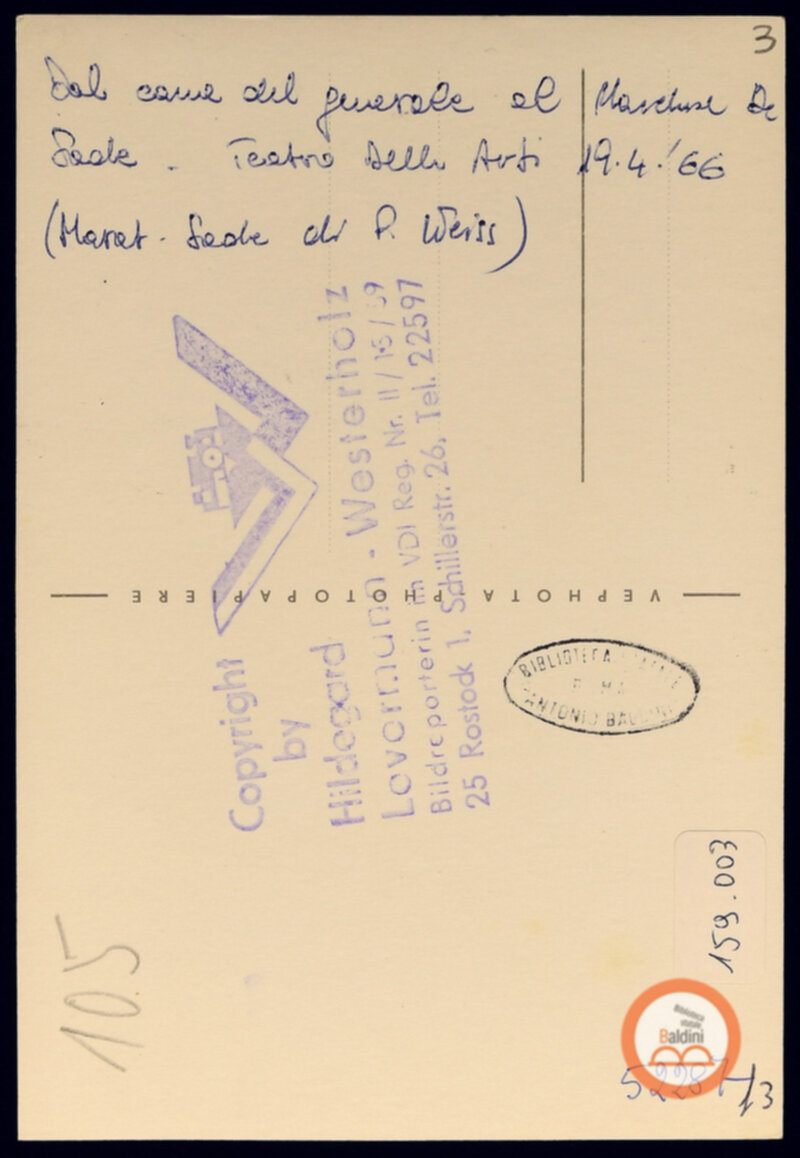 Immagine di Dal cane del generale al Marchese De Sade, verso