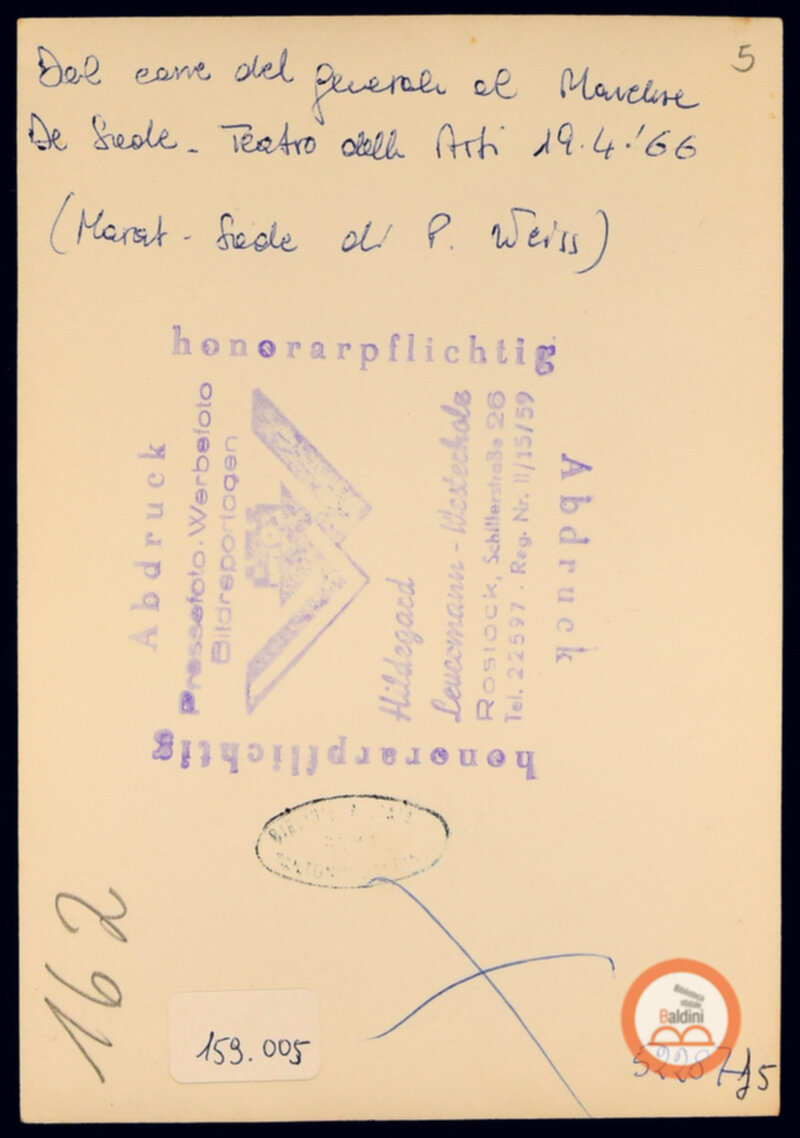 Immagine di Dal cane del generale al Marchese De Sade, verso