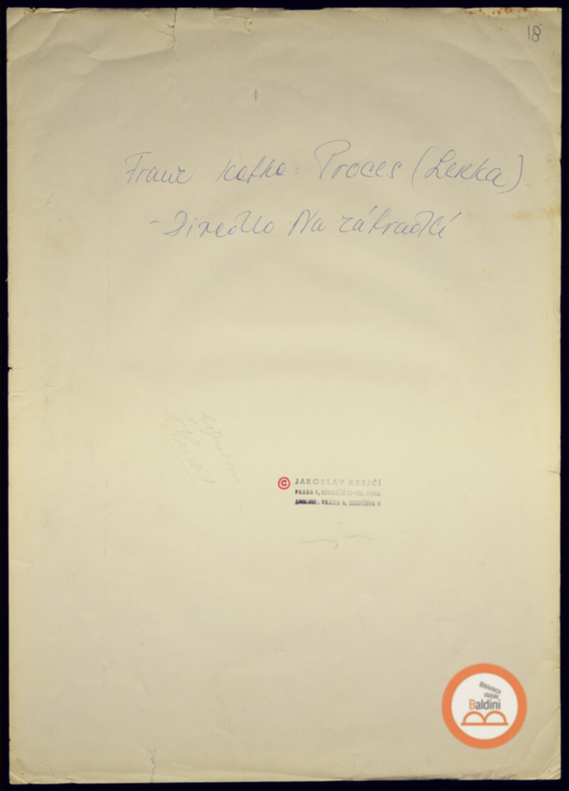 Immagine di Le Procès, Kafka, verso