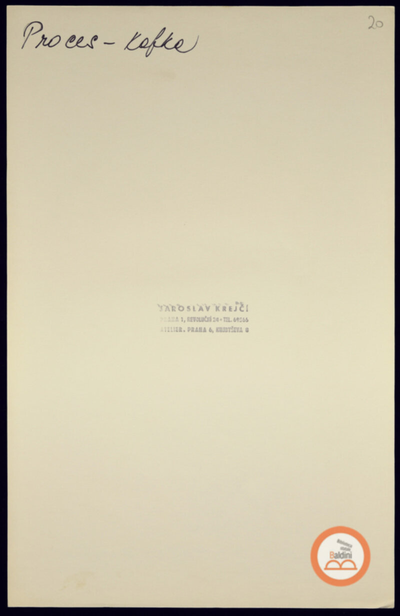 Immagine di Le Procès, Kafka, verso