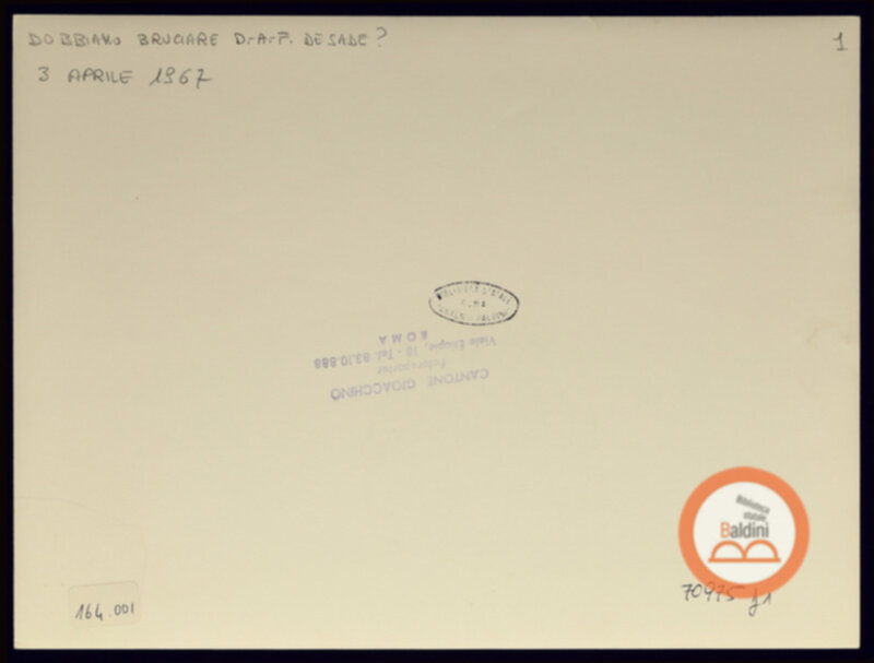 Immagine di Pubblico  di Dobbiamo bruciare Donatien-Alphonse Francois de Sade? (rivediamo le bucce al...