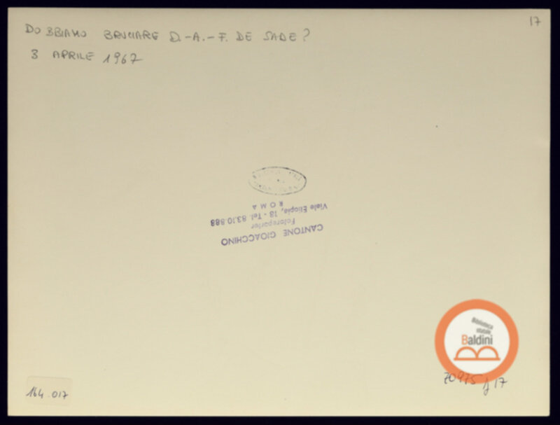 Immagine di Dobbiamo bruciare Donatien-Alphonse Francois de Sade? (rivediamo le bucce al divino...